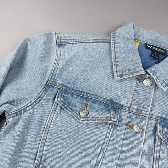 The Wild Collective Real Salt Lake MLS Women’s Denim Jacket Size Large NWT - Picture 5 of 16